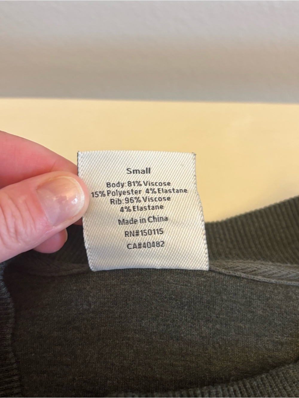 Varley Lowry Longline Sweat Pullover in Olive Marl Green Size Small - Picture 10 of 13